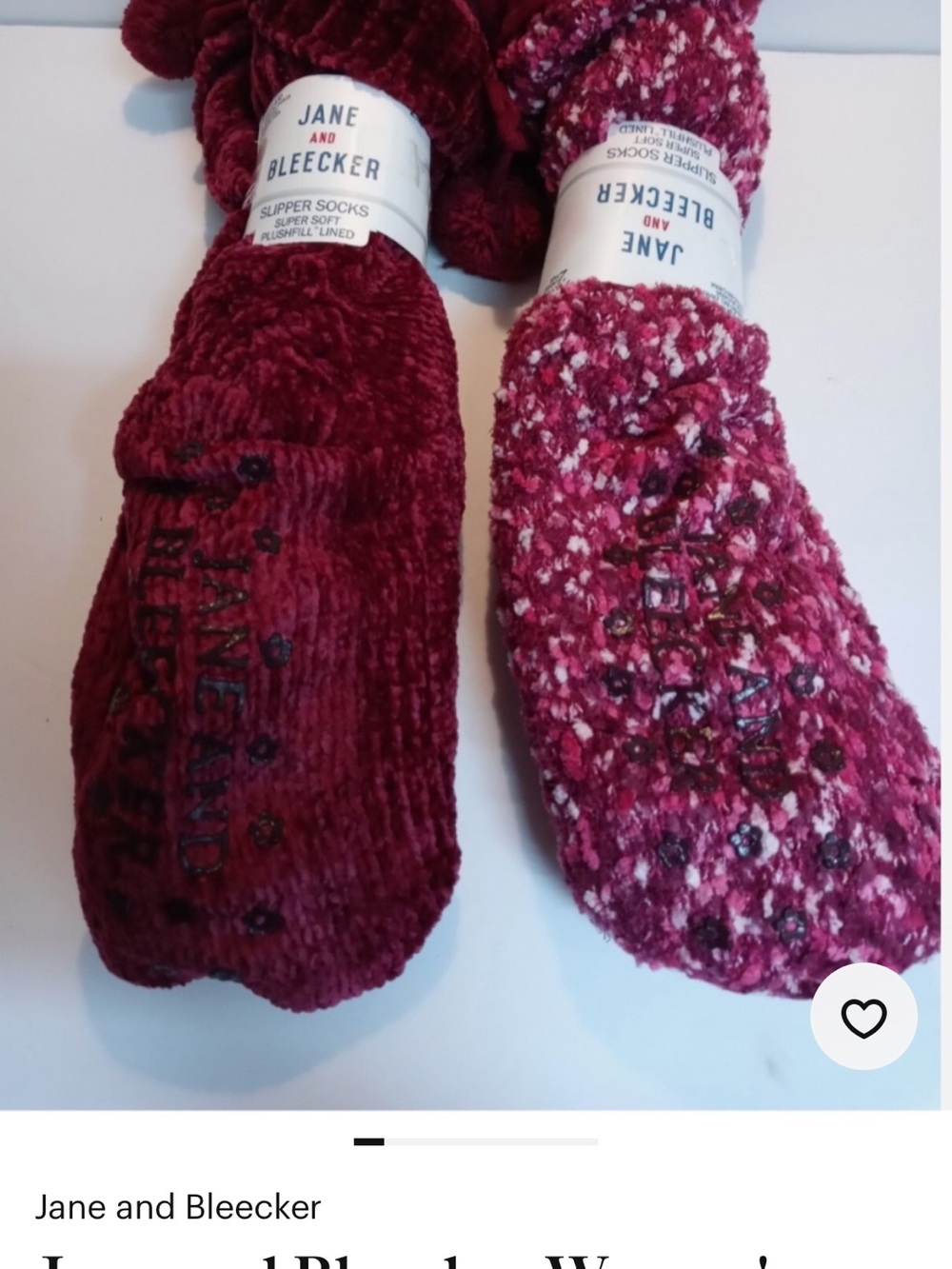 JANE & BLEEKER PLUSH WARM SCUFFIE SOCKS SO SOFT! $13 each. OS